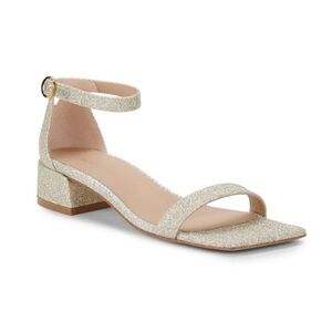 STUART WEITZMAN
Nudist June Glitter Sandals size 6.5 Prom shoes gold glitter